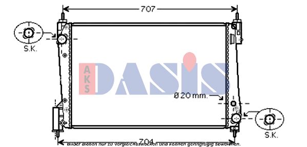 AKS DASIS Radiators, Motora dzesēšanas sistēma 150071N